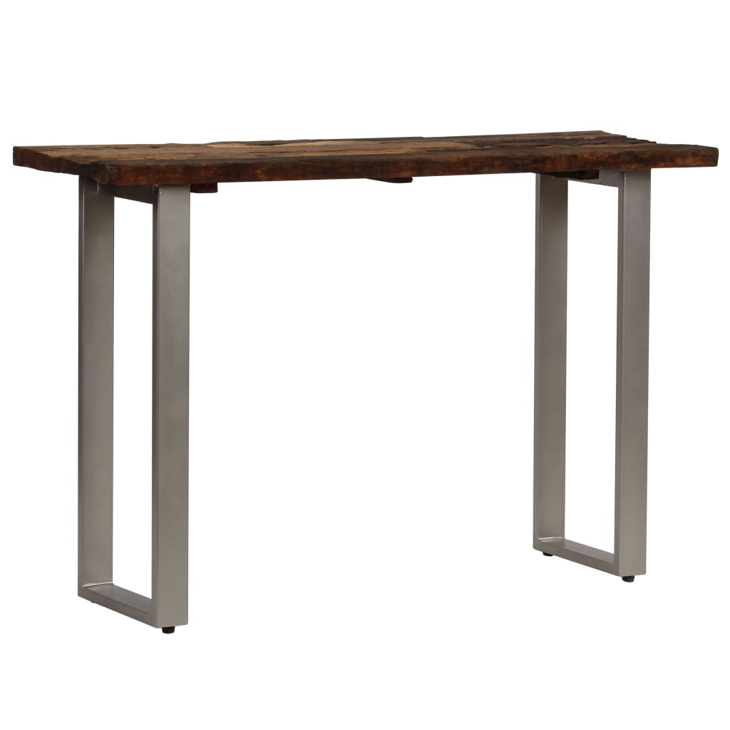 Mesa Consola Madera Reciclada Y Acero 120x35x76 Cm_1