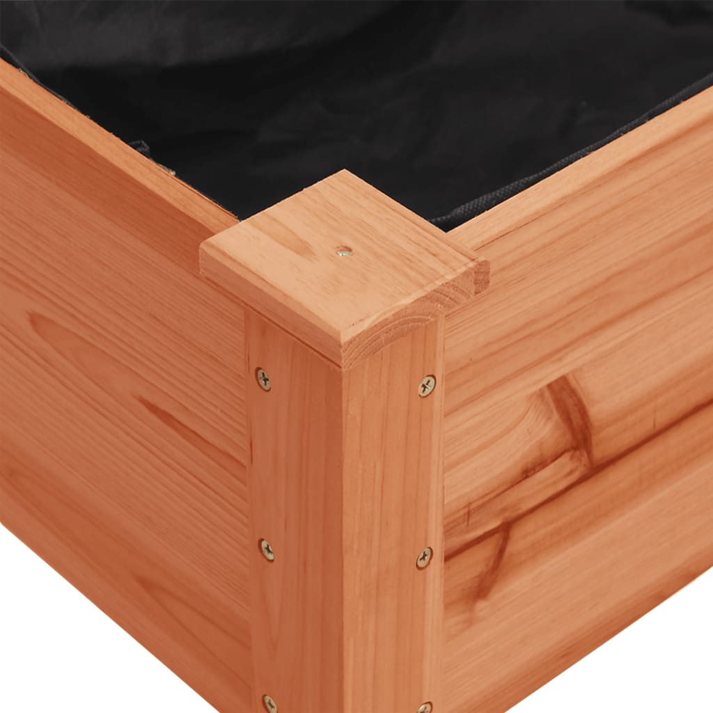 Jardinera Con Forro Y Ruedas Madera De Abeto Marrón 71x37x80 Cm_3