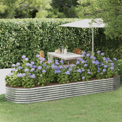 Jardinera Arriate Acero Galvanizado Plata 322x100x36 Cm_1