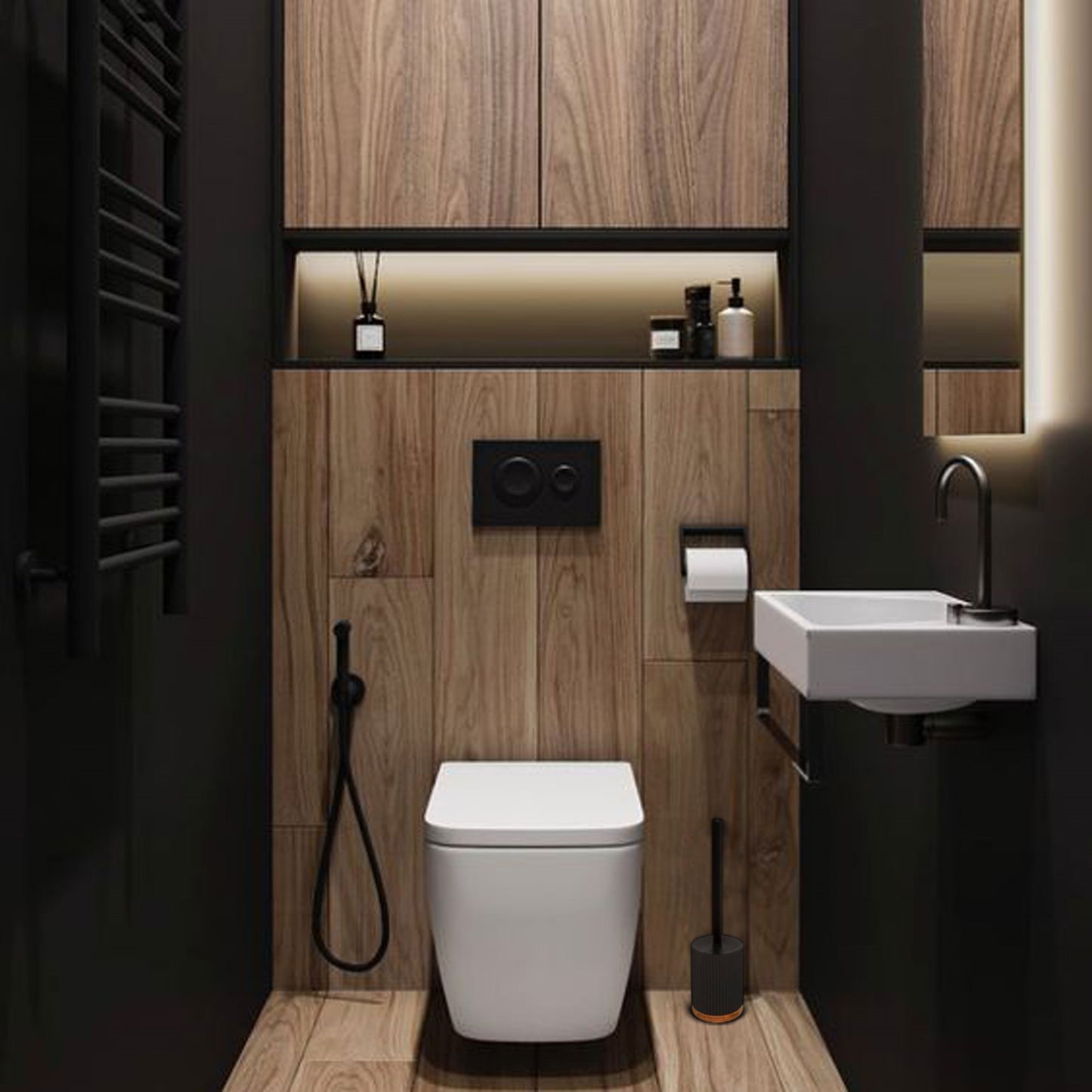 Well Home Escobilla Para Wc Con Depósito Color Negro