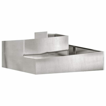 Macetero De Jardín Plateado 100 X 100 X 50 Cm Acero Inoxidable_0