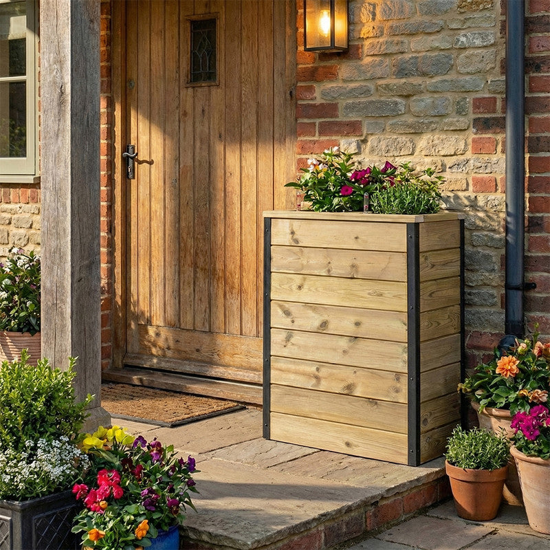 Jardinera De Madera Con Autorriego 60x34x80 Cm Nidum Hortalia_1