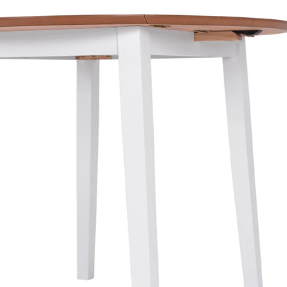 Mesa De Hojas Abatibles Redonda Mdf Blanca_4