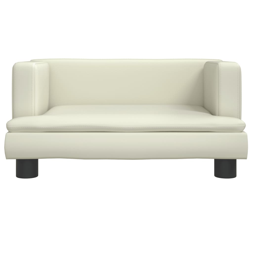 Cama Para Perros De Cuero Sintético Crema 60x40x30 Cm / Vetonek_3
