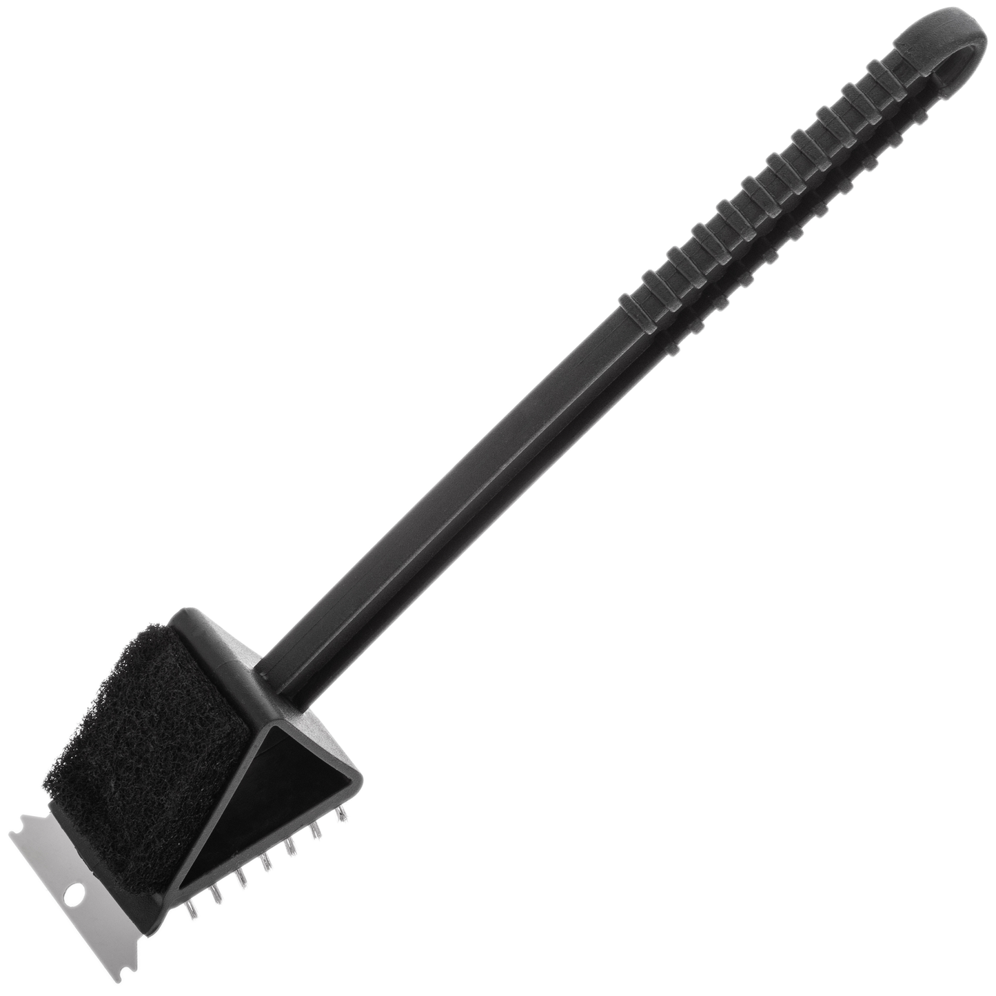 Cepillo Raspador Largo Con Espátula De Metal Para La Limpieza De Barbacoa De 37 Cm_0