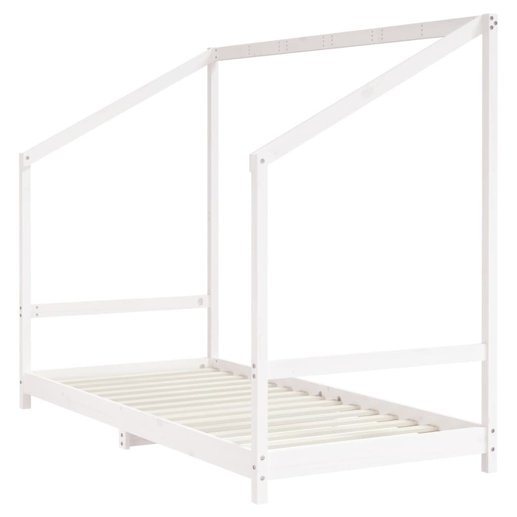 Vidaxl Estructura De Cama Para Niños Madera Pino Blanco 2x(90x190) Cm_3