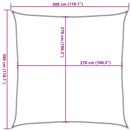Vidaxl Toldo De Vela Hdpe Terracota 160 G/m² 3x3 M_2