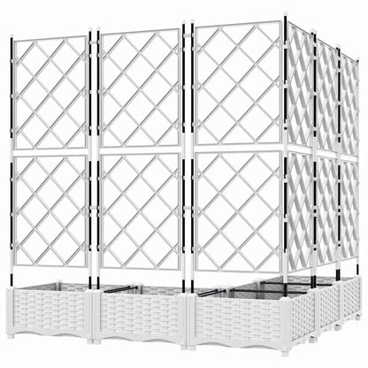 Macetero De Jardín 5 Uds. Blanco 120 X 120 X 125,5 Cm Pp_5