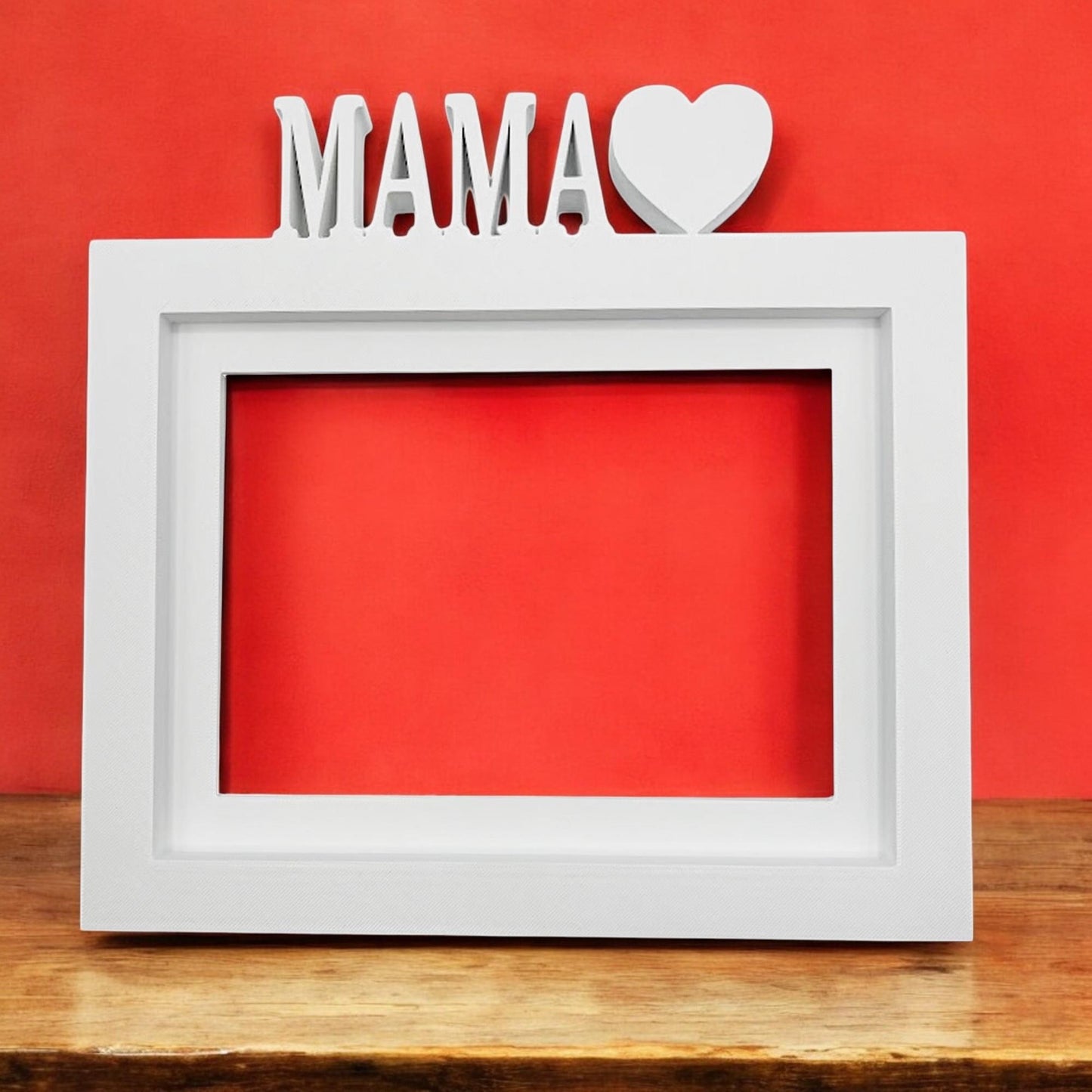 Marco De Fotos Mesa O Pared Modelo Mama 24x22.5cm Para Fotos 15x20cm Blanco_1