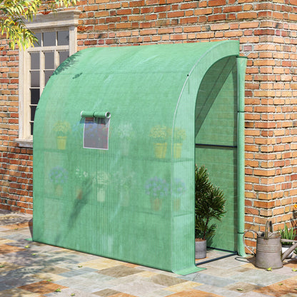 Outsunny Invernadero Pequeño Con Estantes De 3 Niveles 200x100x215 Cm Verde_1