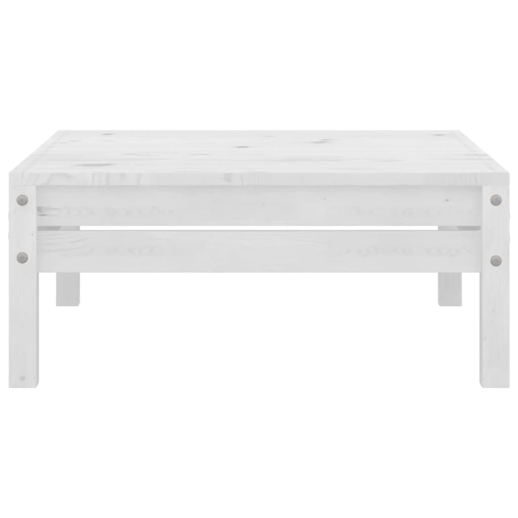 Juego De Muebles De Jardín 5 Pzas Madera Maciza De Pino Blanco / Vetonek_1