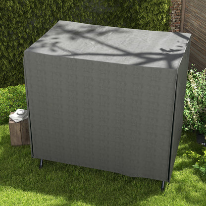 Outsunny Funda De Balancín Para Jardín Con 2 Cremalleras 177x114x152 Cm Gris_3