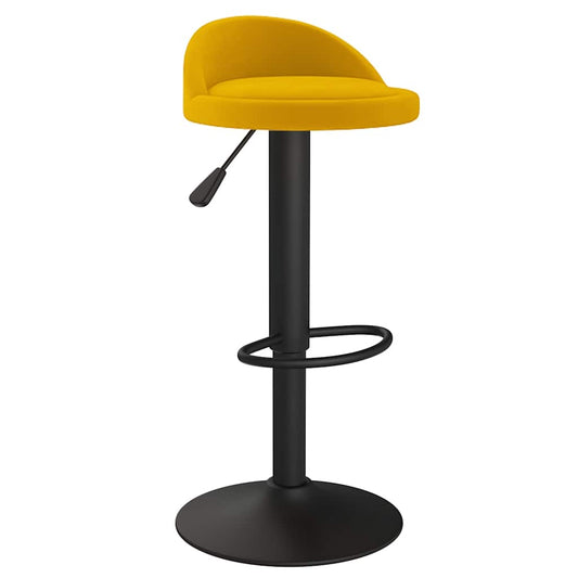 Taburete De Cocina De Terciopelo Amarillo_0