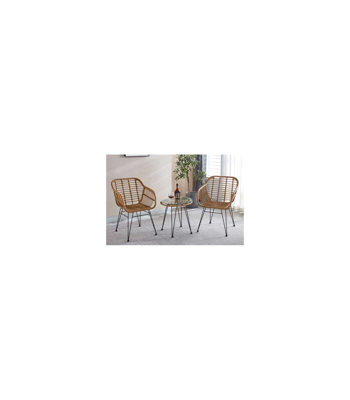 Pack De 2 Sillones Bombay Acabado Rattán Natural, 82cm(alto) 56cm(ancho) 61cm(fondo)_1