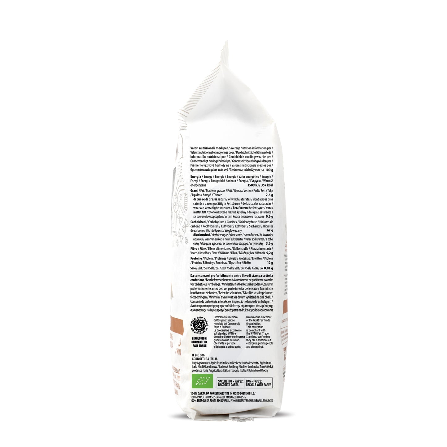 Fusilli integral bio Girolomoni 500g