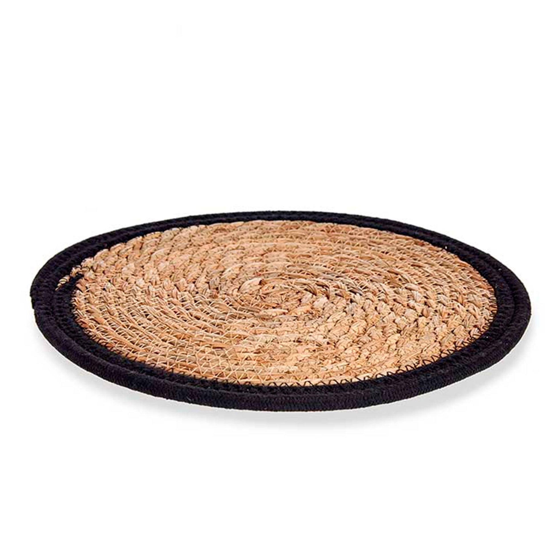 Tapete Natural Borde Negro 30cm Colección Kinvara_0