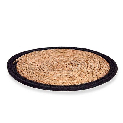 Tapete Natural Borde Negro 30cm Colección Kinvara_0