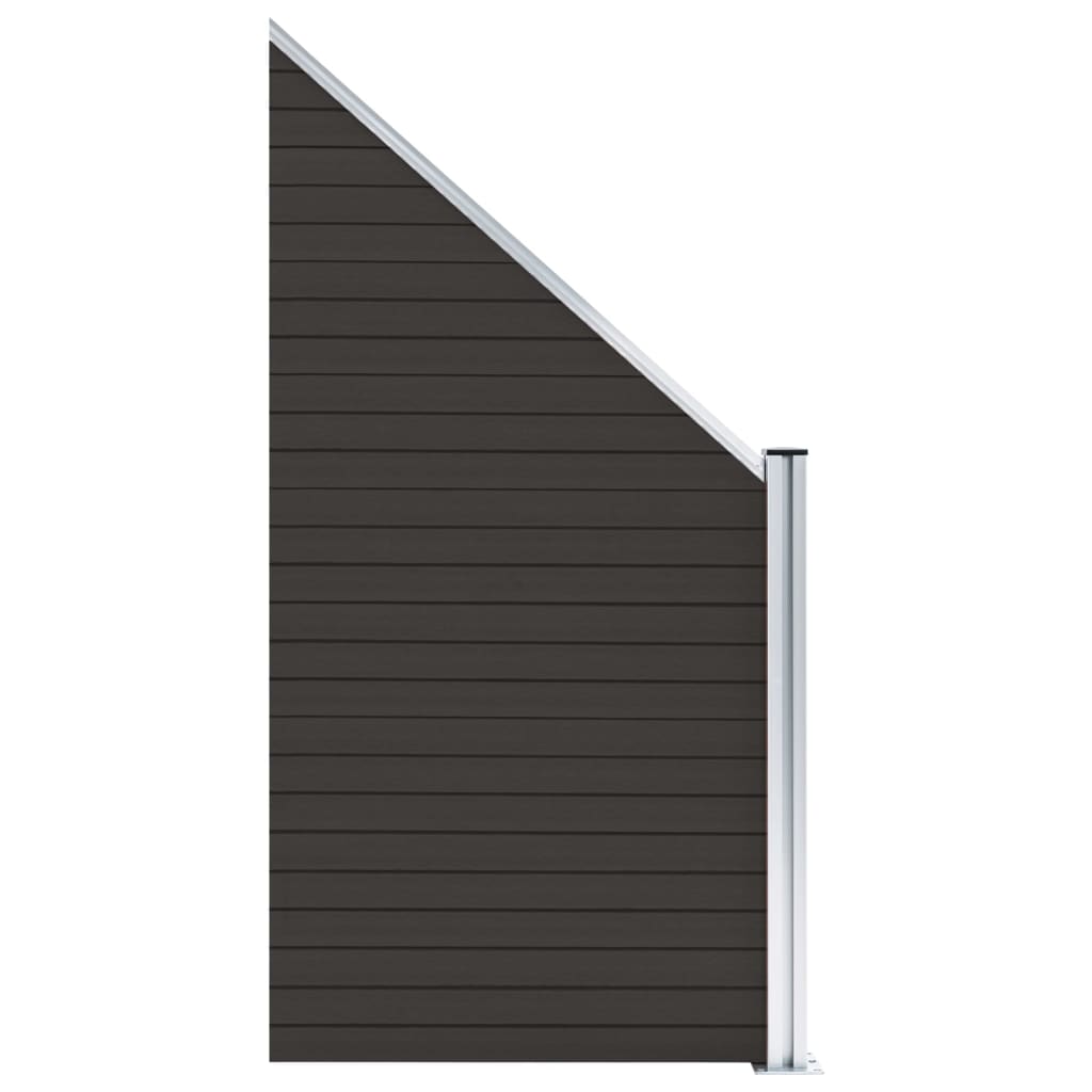 Panel De Valla Wpc Negro 95x(105-180) Cm / Vetonek_2