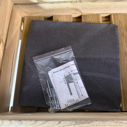 Mesa De Cultivo Nika  Madera Rectangular 100x50x74 Cm - Vidahuerto.