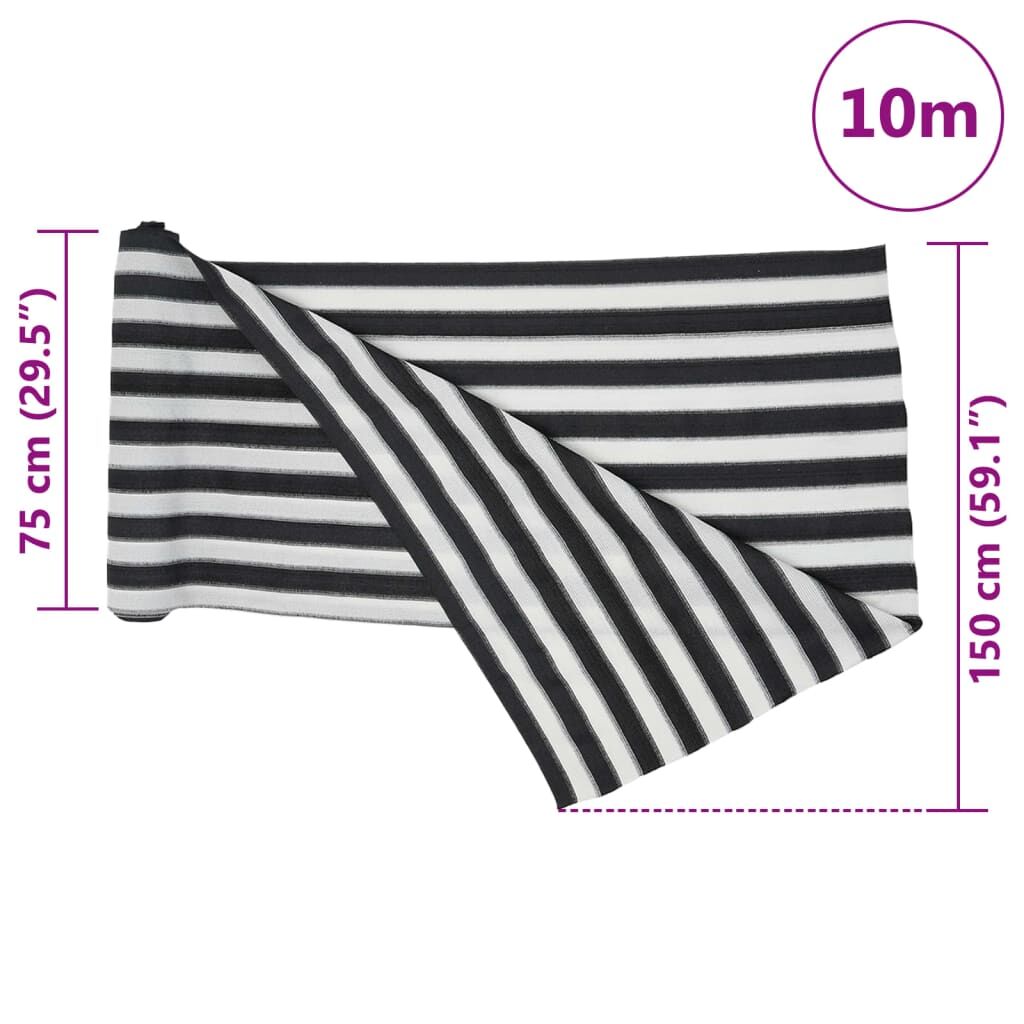 Vidaxl Red De Privacidad Hdpe Gris Antracita Blanco 1,5x10 M 150 G/m²_2