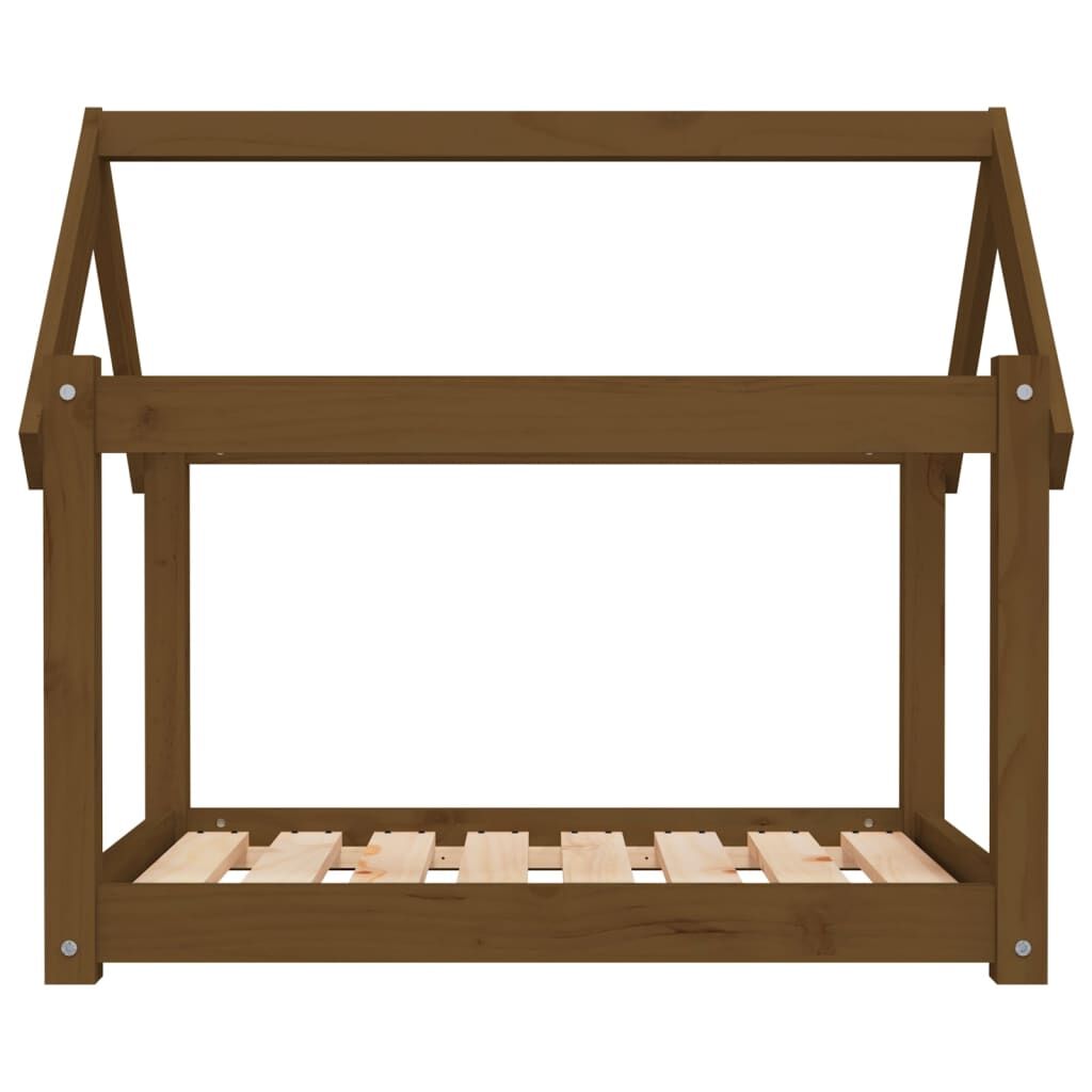 Vidaxl Cama Para Perros Madera Maciza Pino Marrón Miel 81x60x70 Cm_4