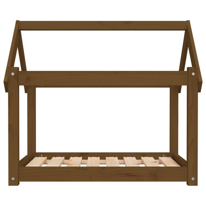 Vidaxl Cama Para Perros Madera Maciza Pino Marrón Miel 81x60x70 Cm_4