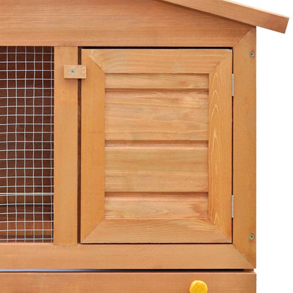 Casa De Animales Pequeños Jaula Conejera 3 Puertas Madera_5