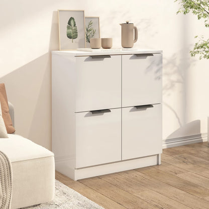 Aparador De Madera Contrachapada Blanco 60x30x70 Cm / Vetonek_3