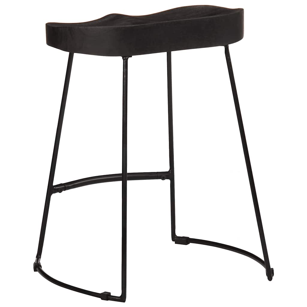 Taburetes De Barra 46x38x52 Cm Madera Maciza De Mango_2