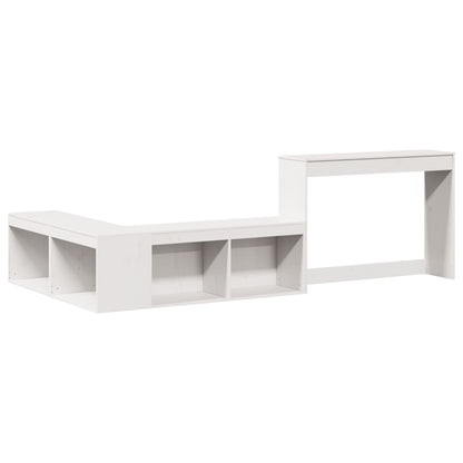 Mueble Con Escritorio Madera Maciza Pino 222x122x75 Cm_1