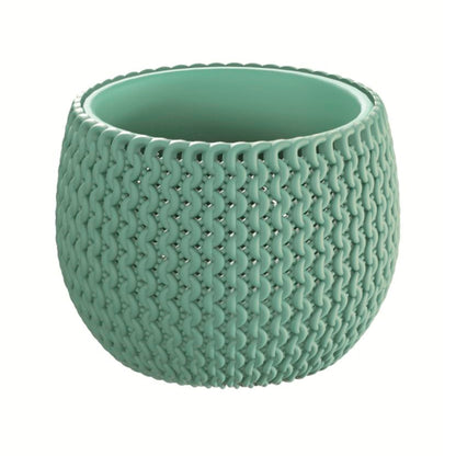 Maceta Redonda Con Deposito Splofy Bowl De Plastico En Color Salvia 14,4 (largo) X 14,4 (ancho) X 11 (altura) Cm_1