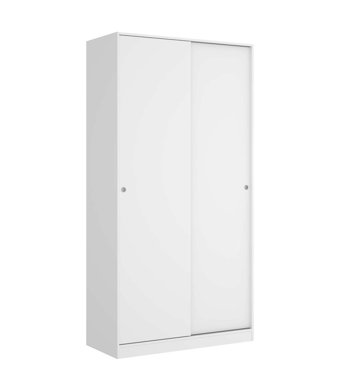Armario Puertas Correderas Lupión En Blanco Brillo. Ancho 100 X Fondo 50 X Alto 204 Cm._5