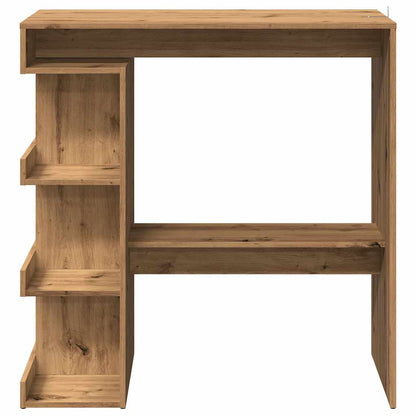 Mesa Bar Con Estante Almacenaje Roble Artisan 100x48x101,5 Cm_2