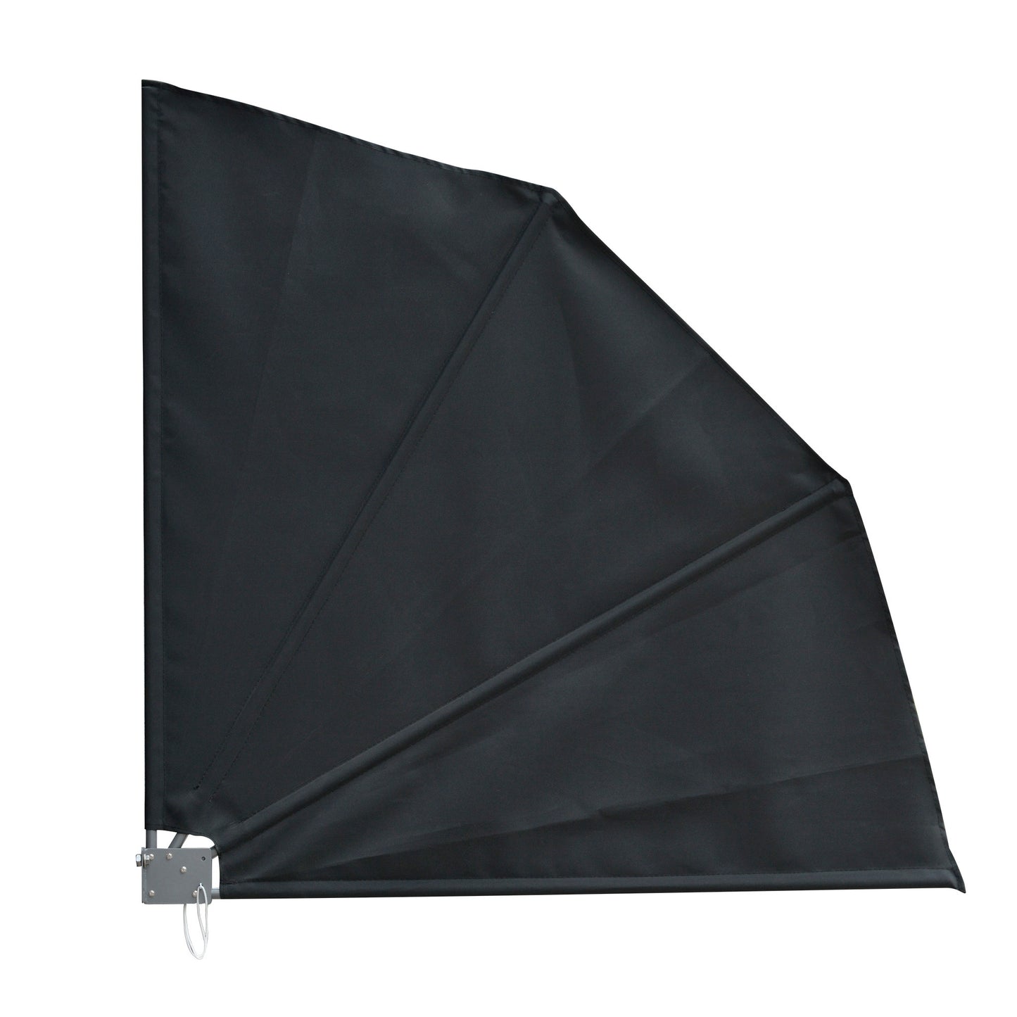 Outsunny Toldo Lateral Plegable De Balcón En Forma De Abanico Aluminio 120x120_0