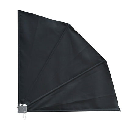 Outsunny Toldo Lateral Plegable De Balcón En Forma De Abanico Aluminio 120x120_0
