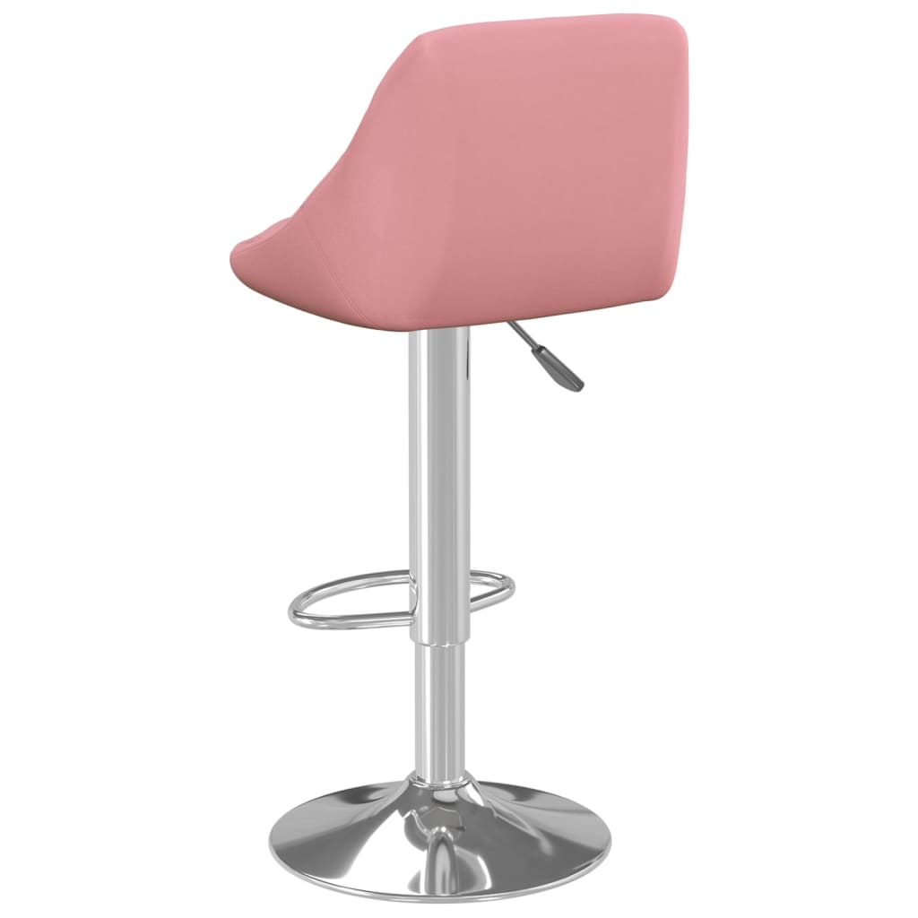 Taburete De Cocina 2 Unidades De Terciopelo Rosa_4