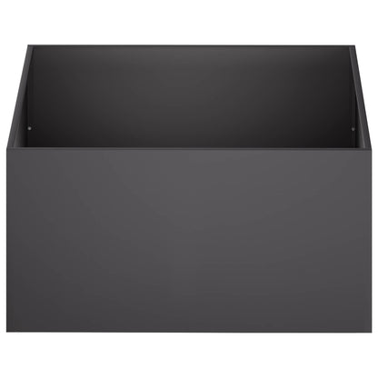 Macetero De Jardín Negro 80 X 80 X 40 Cm Acero Laminado En Frío_2