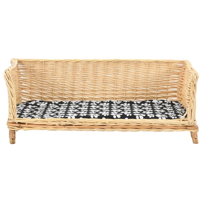 Vidaxl Cesta Para Perros Con Cojín Sauce Natural 90x54x35 Cm_1