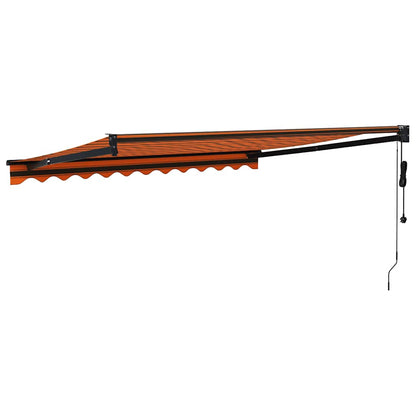 Toldo Retráctil Automático Naranja Y Marrón 3,5x2,5 M_4
