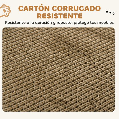 Pawhut Rascador Cartón Para Gatos Forma Castillo 2 En 1_4