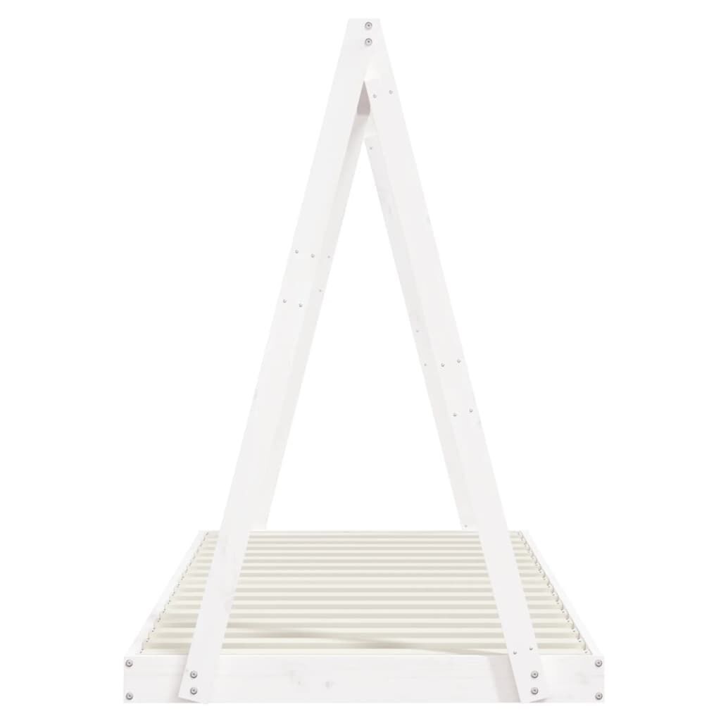 Vidaxl Estructura De Cama Para Niños Madera De Pino Blanco 90x200 Cm_4