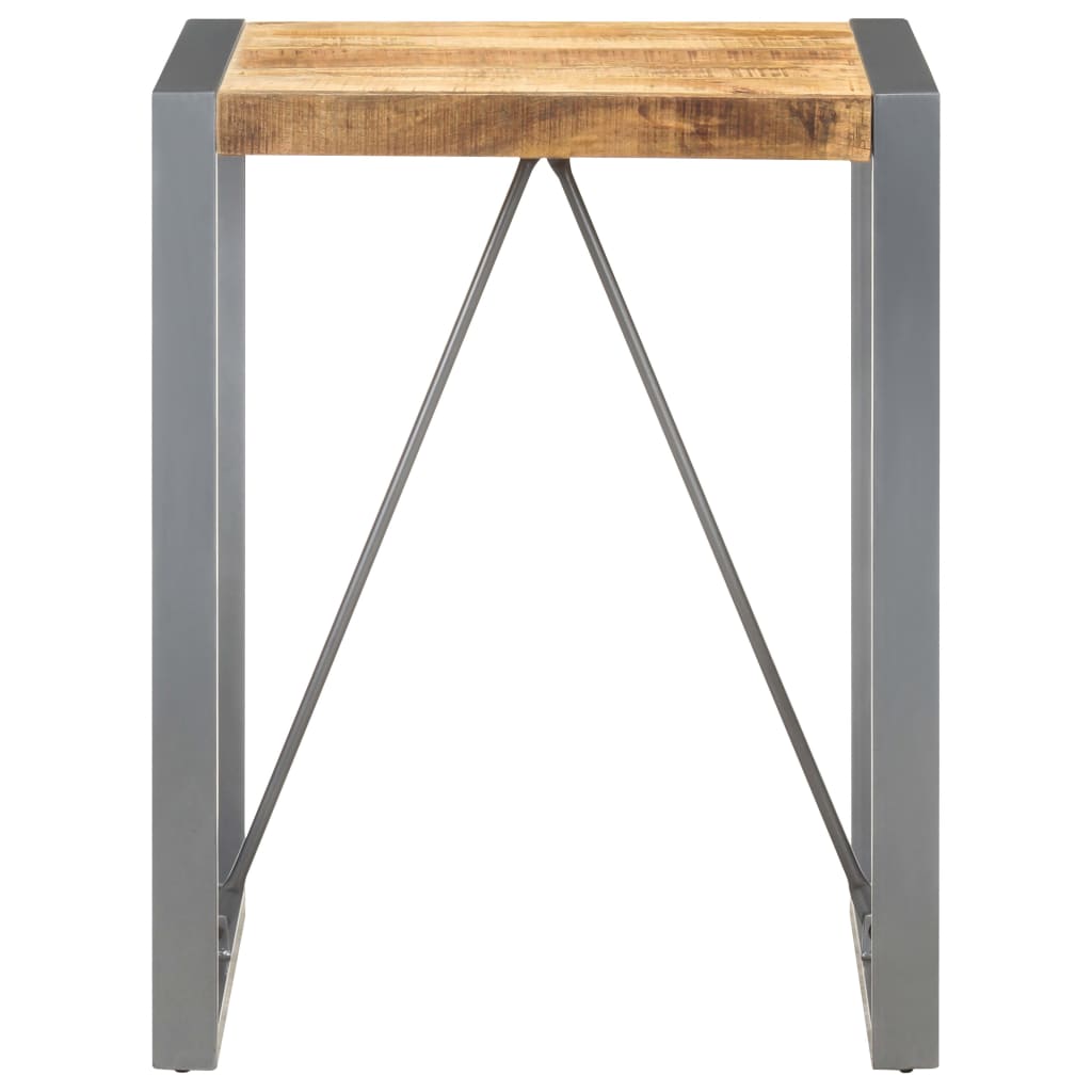 Mesa De Comedor Madera Maciza De Mango Rugosa 60x60x75 Cm_0