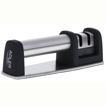 Afilador De Cuchillos Profesional, Afilado En 2 Etapas: Afilado Y Pulido, Carburo - Cerámica Adler Ad4489 Negro/plata