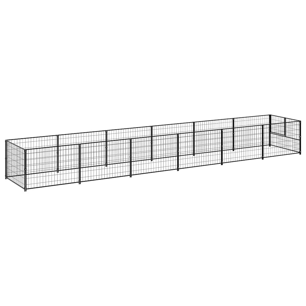 Perrera Acero 6 M² Negra_5