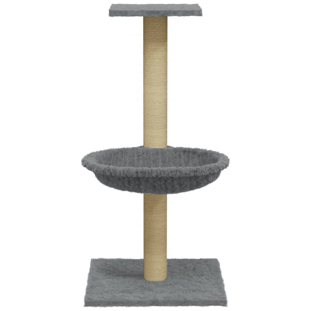 Vidaxl Rascador Para Gatos Con Poste De Sisal Gris Claro 74 Cm_3