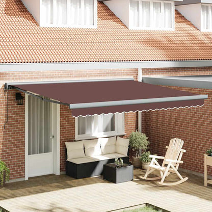 Toldo Retráctil Automático Marrón 400x300 Cm_1