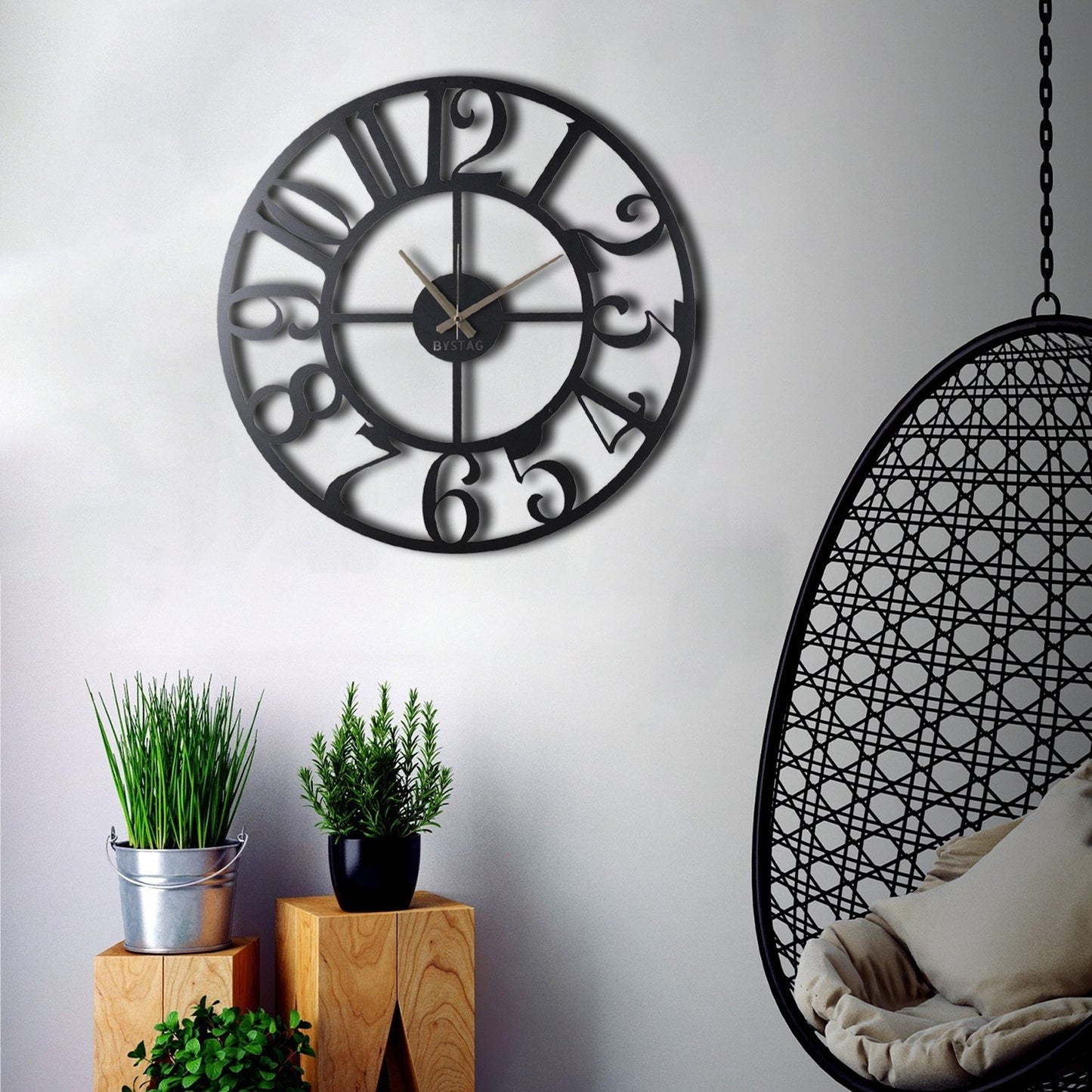Reloj De Pared Metal Estilo Sencillo 50x50_2