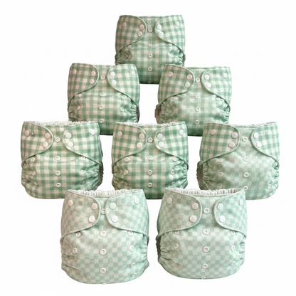 Kit Aventuras 6 Pañales Grafeno Adznadons 3-15kg 8 Insertos Bambú Bolsa Doble Compartimento Organizador Viaje Xl Rollo_0