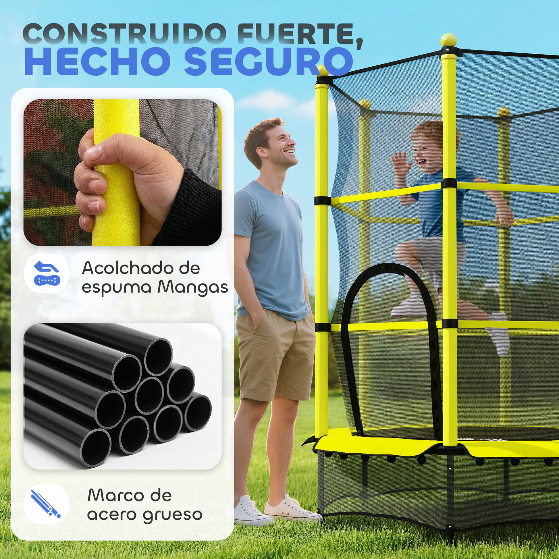 Homcom Cama Elástica Infantil Ø140 Cm_3