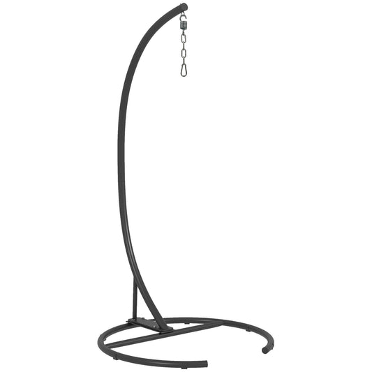 Outsunny Soporte Para Silla Colgante De Metal Con Base Estable Ø102x195 Cm Negro_0